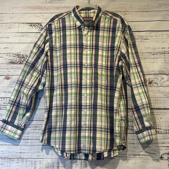 Vineyard Vines Murray Plaid Button Down Shirt Size Lโ - Picture 1 of 6